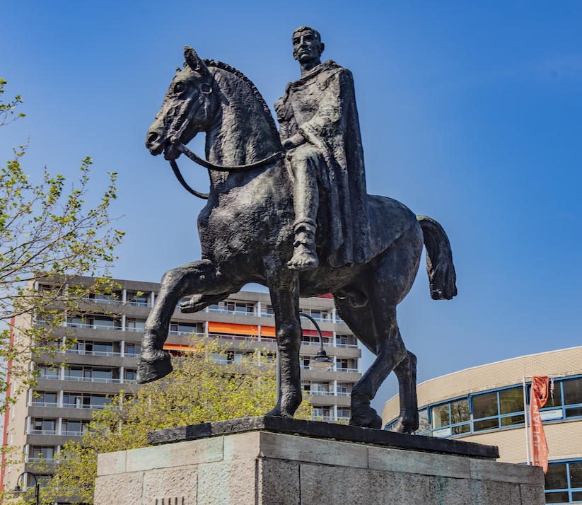 De man op het paard